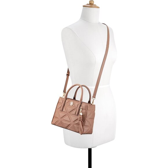 Harland Womens Small Clay Mini Satchel Crossbody with Gold Details - Picture 2 of 3